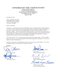 Follow up letter from Congress of the United Stated Delegation Office State of New Mexico.